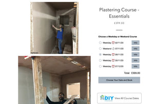 We've just added a November 9th Plastering Essentials Course